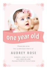 Pink Ribbon - Birthday Invitation